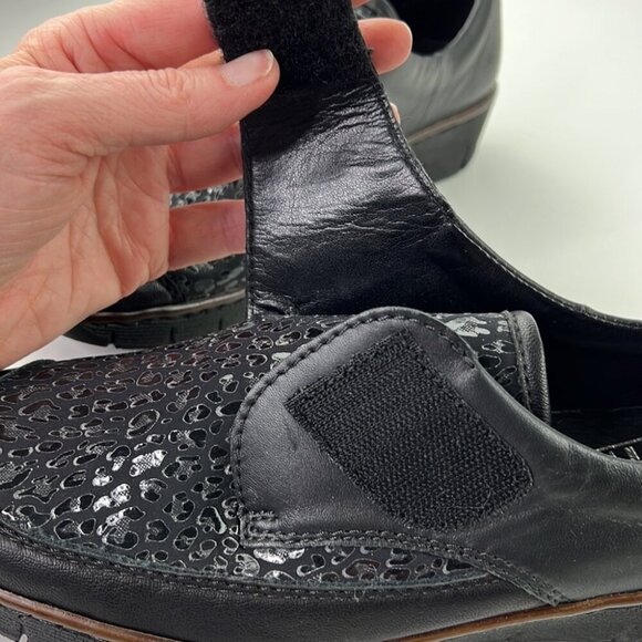 Rieker black slip on loafer shoe - Picture 4 of 14